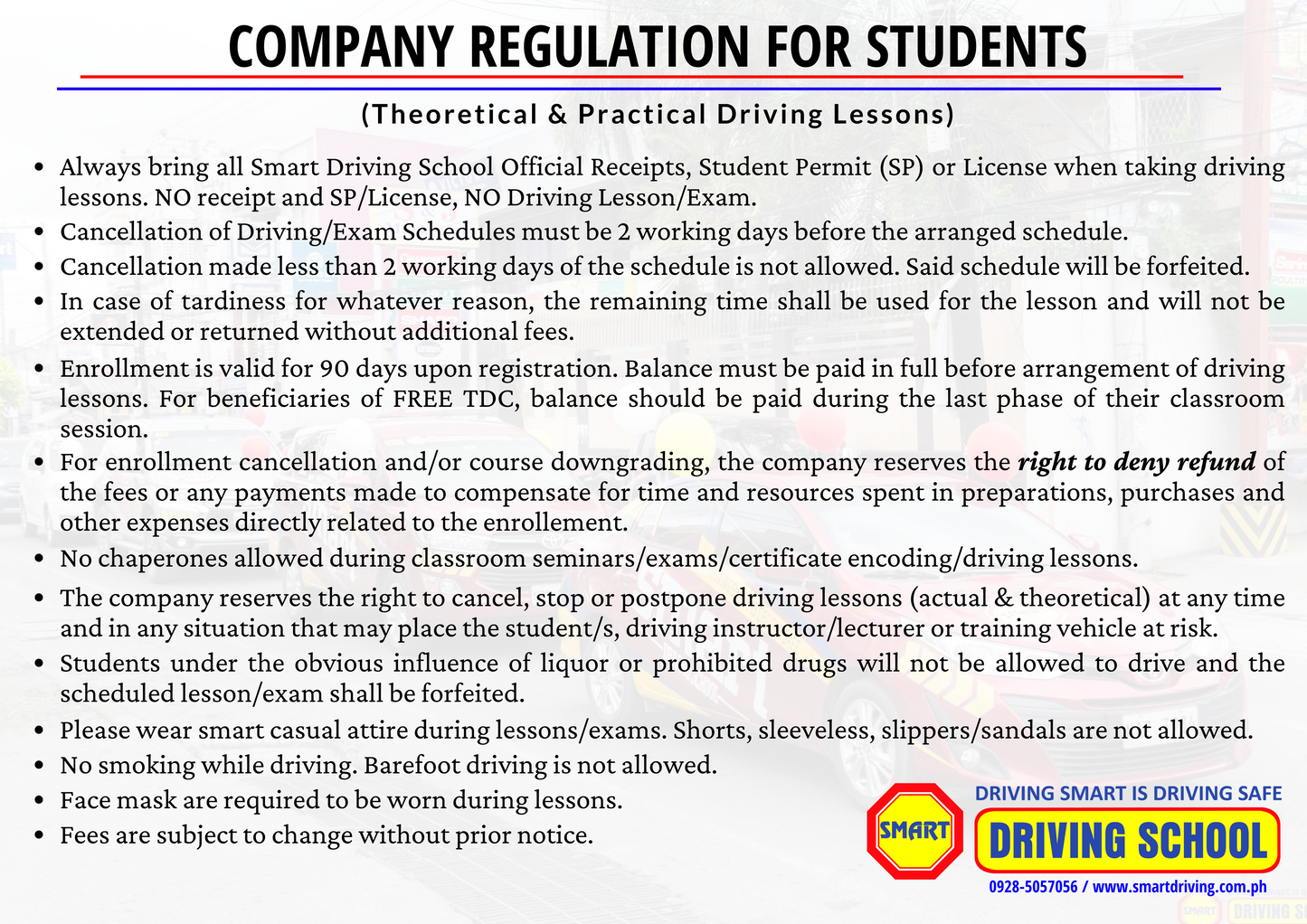 THEORETICAL DRIVING COURSE (TDC)